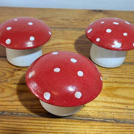 Large Ceramic Toadstool Box