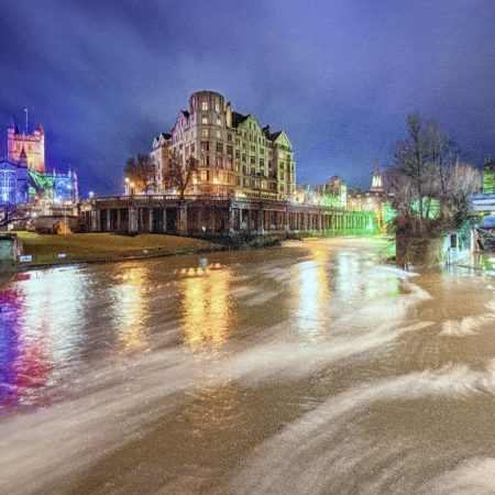 View of Bath at Night